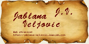 Jablana Veljović vizit kartica